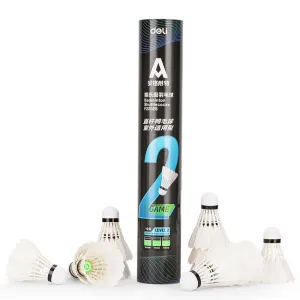 Deli Angenite Badminton Shuttlecocks - 12 Pieces