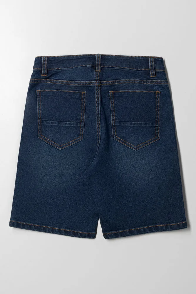 Denim Shorts Dark Blue