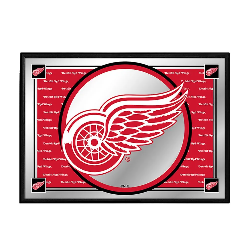 Detroit Red Wings: Team Spirit - Framed Mirrored Wall Sign
