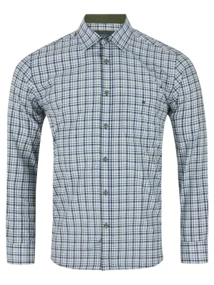 DG's Drifter LS Check Shirt 14658/36 Green/Blue