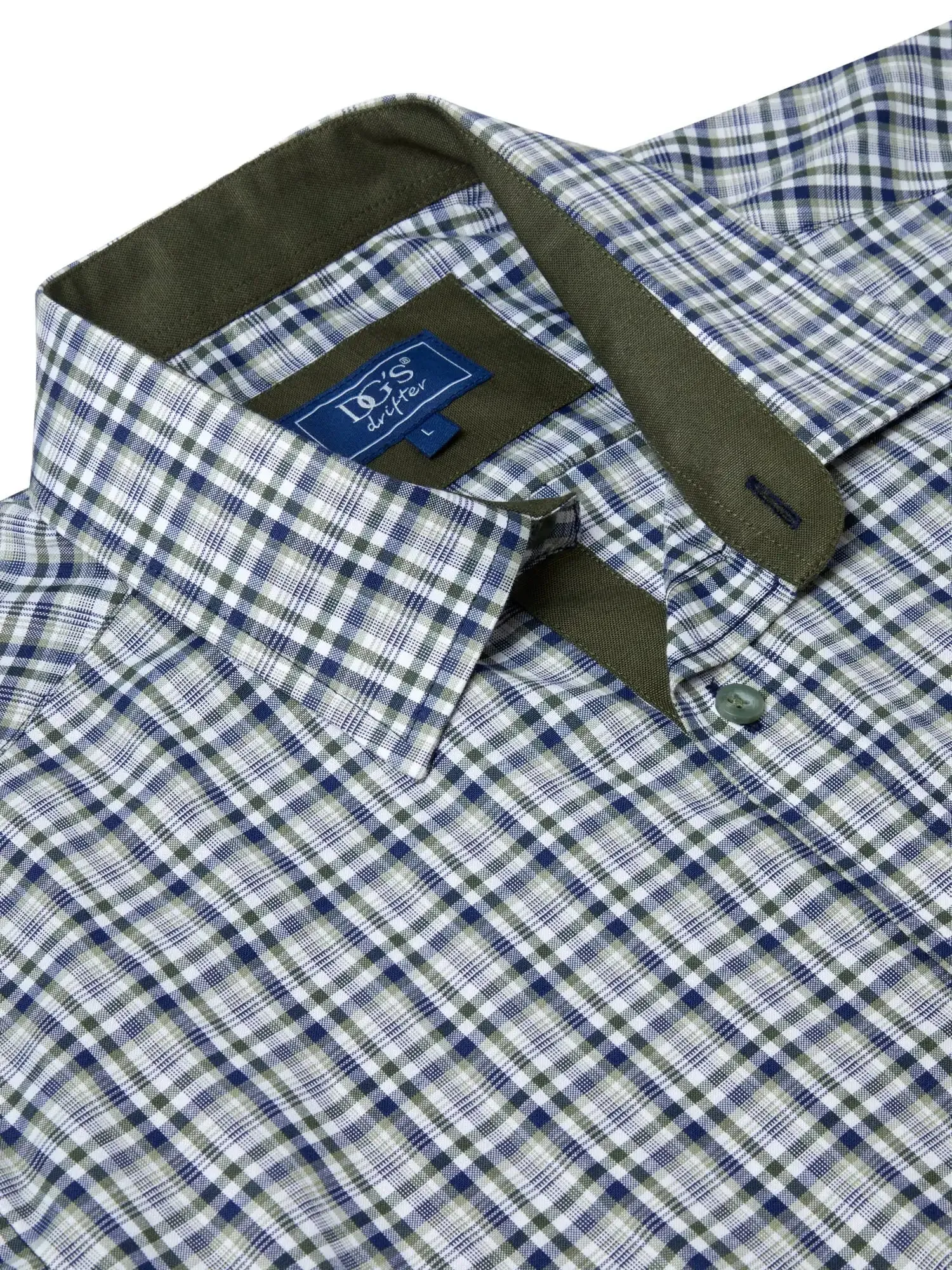 DG's Drifter LS Check Shirt 14658/36 Green/Blue