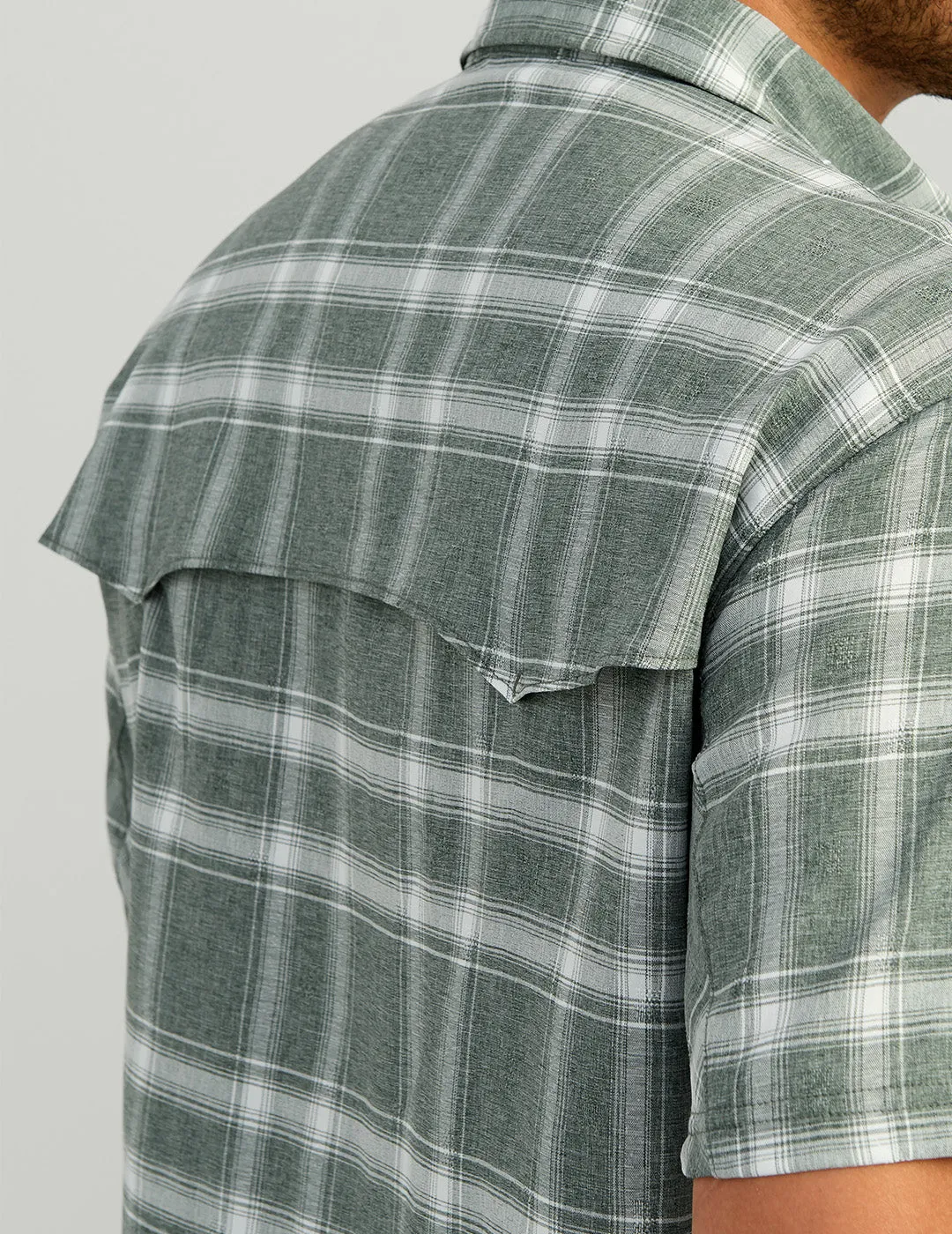 Diamond Back Plaid Short Sleeve Button-Down