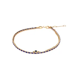 Double Pop Of Color Strands Bracelet 18k