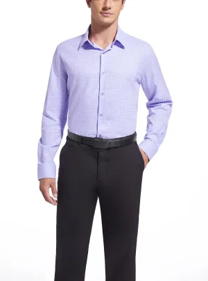 Duchamp London Purple Check Dress Shirt