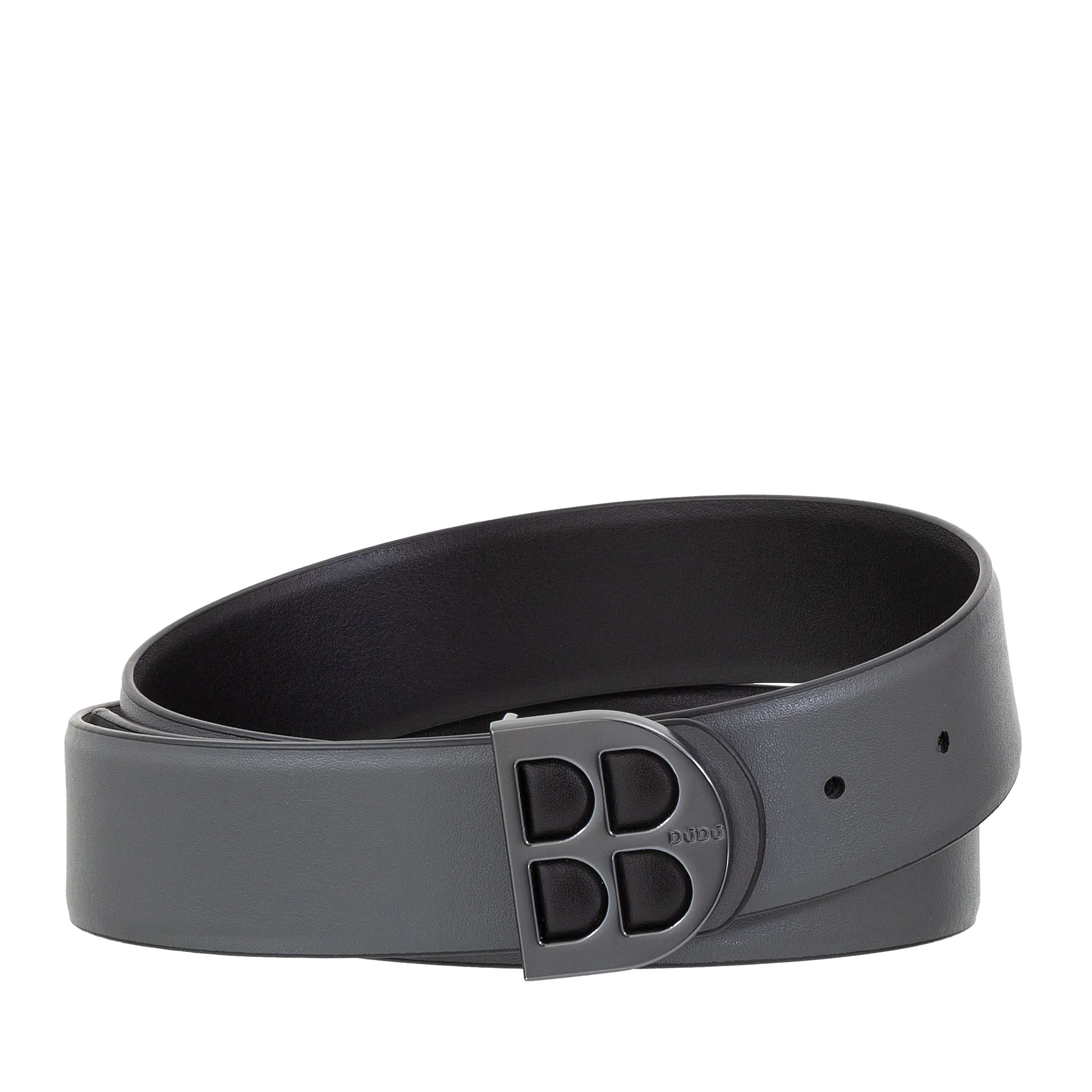 Dudu belt reversible in real two -tone skin, made in Italy, Double Face, H 35mm, with personalized buckle