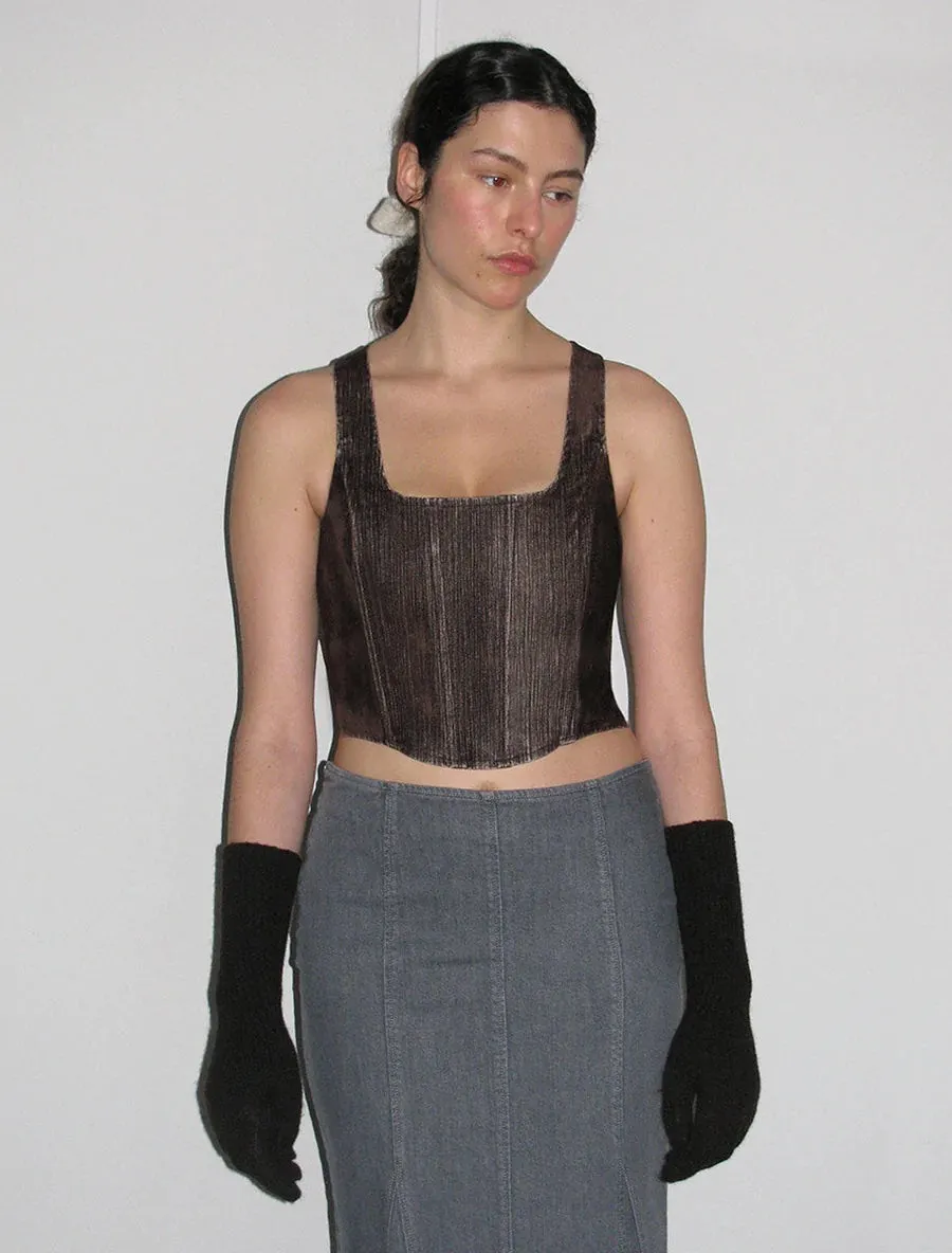 Dusk corset in brown