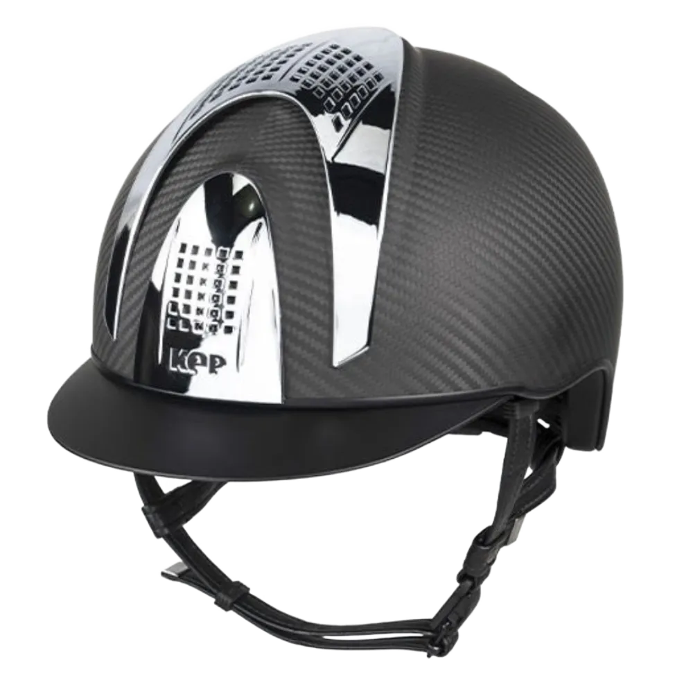 E-LIGHT Carbon Helmet - Matt with 3 Silver Inserts by KEP