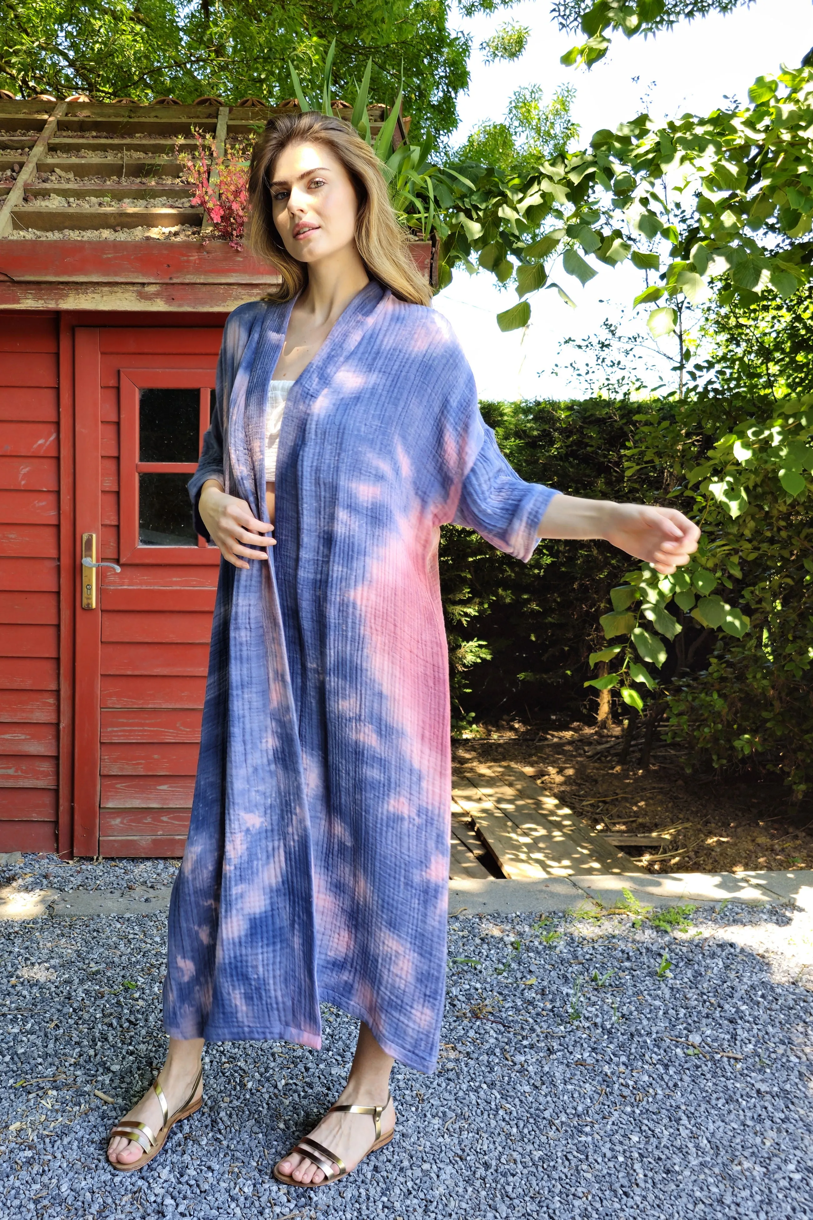 EIRENE Gauze Cotton Kimono For Women