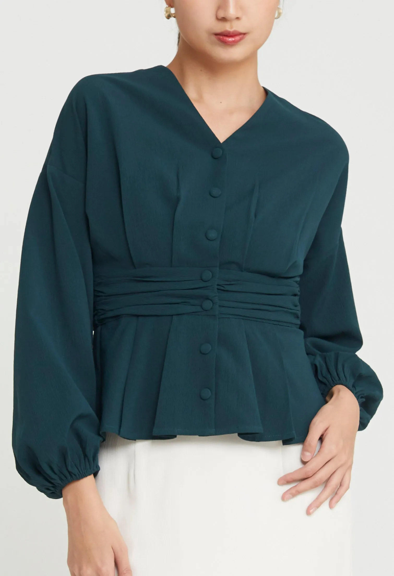 Elegance Ruched Waist Top