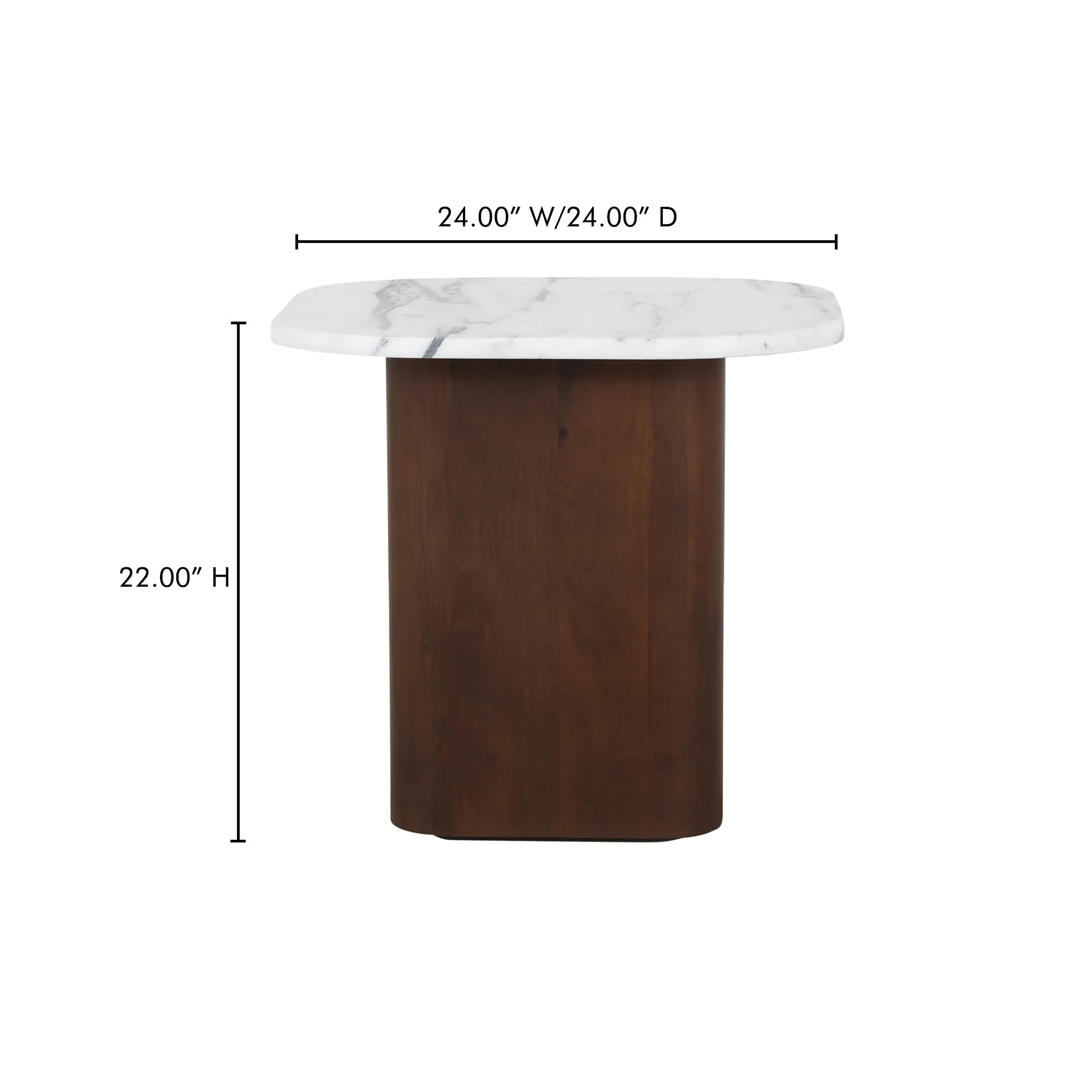 Elegant Calacatta Marble Nesting Table Set