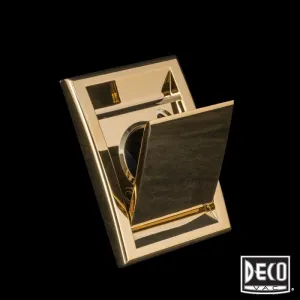 Elegant Polished Brass Square Door Central Vacuum Wall Inlet