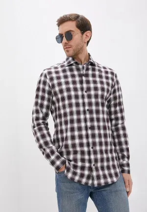 ELEVENTY - Burgundy Check Plaid *Wide Spread Collar* Button Down Shirt - XXL