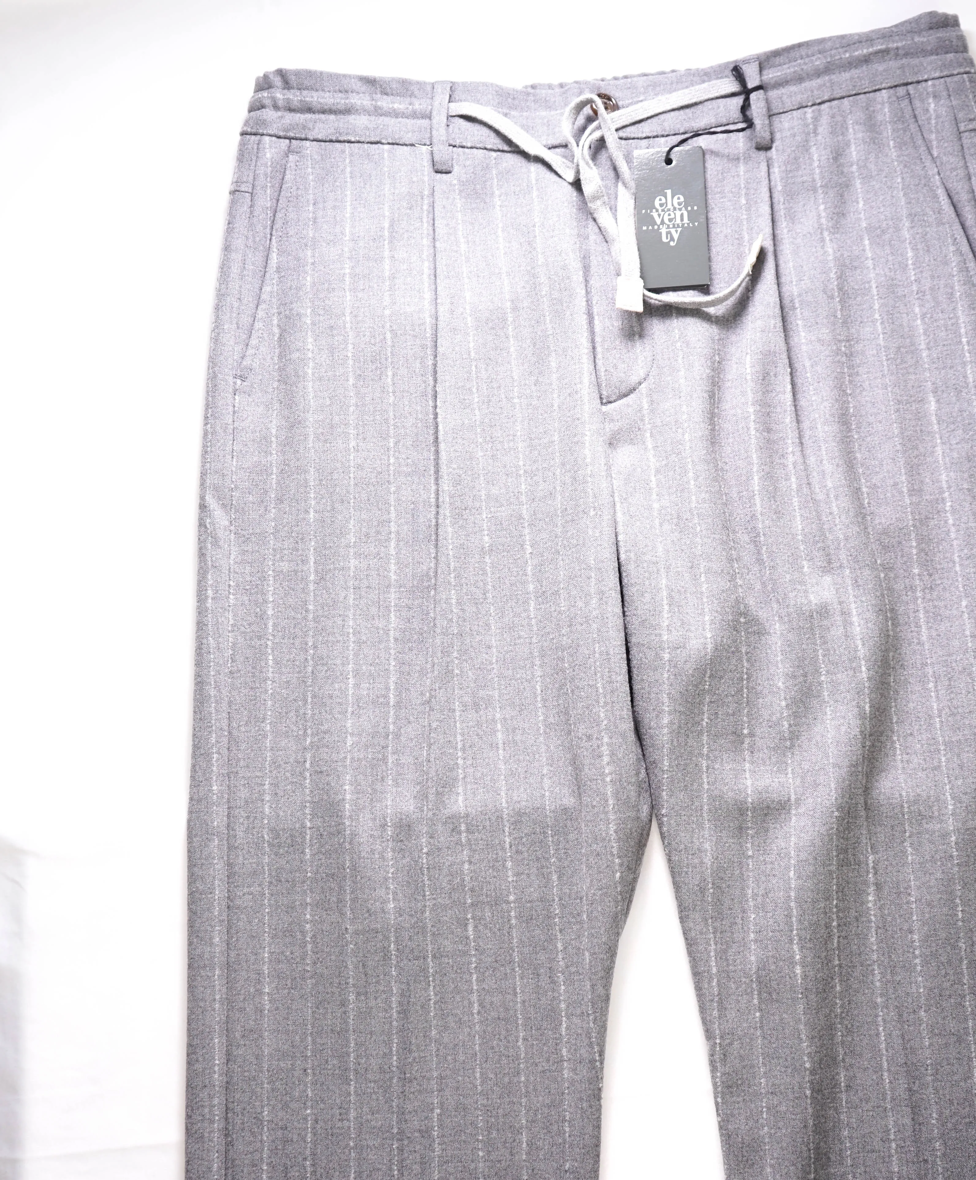 ELEVENTY - JOGGER *SUEDE Draw String* Gray Dress/Casual Pants- 40W