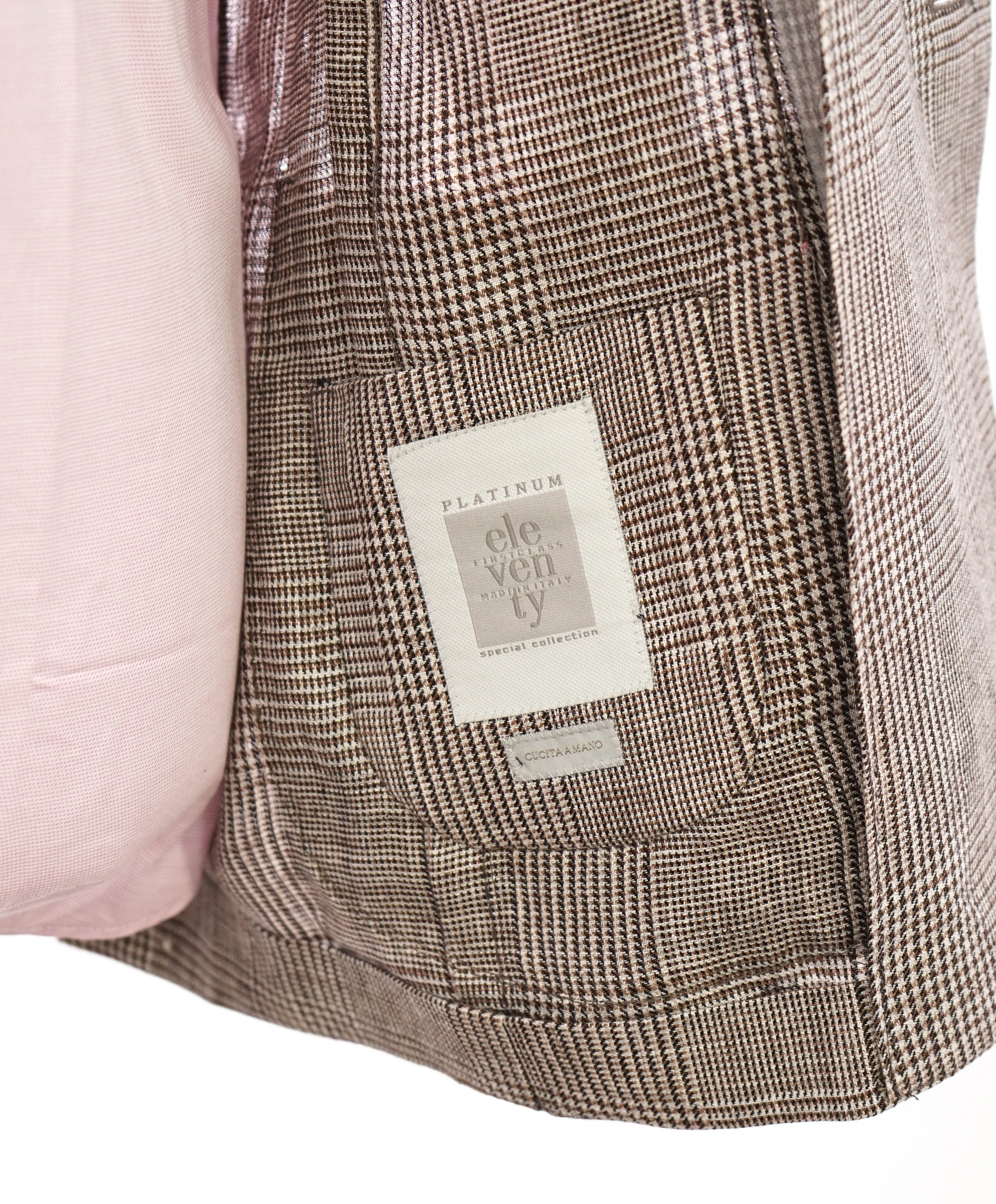 ELEVENTY - Prince Of Wales Check *PURE LINEN* Blazer - 42US (52 EU)