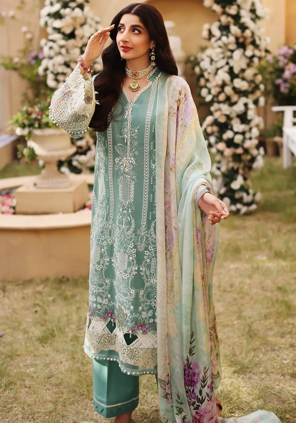 ELF-10A Amulet | Elaf Luxury Festive Lawn Collection 2022 | Unstitched Embroidered Lawn Suits