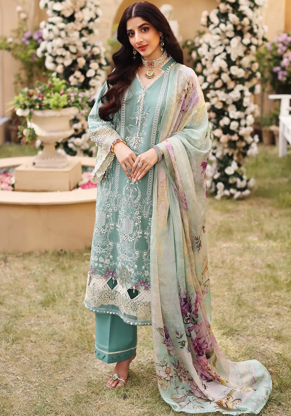 ELF-10A Amulet | Elaf Luxury Festive Lawn Collection 2022 | Unstitched Embroidered Lawn Suits
