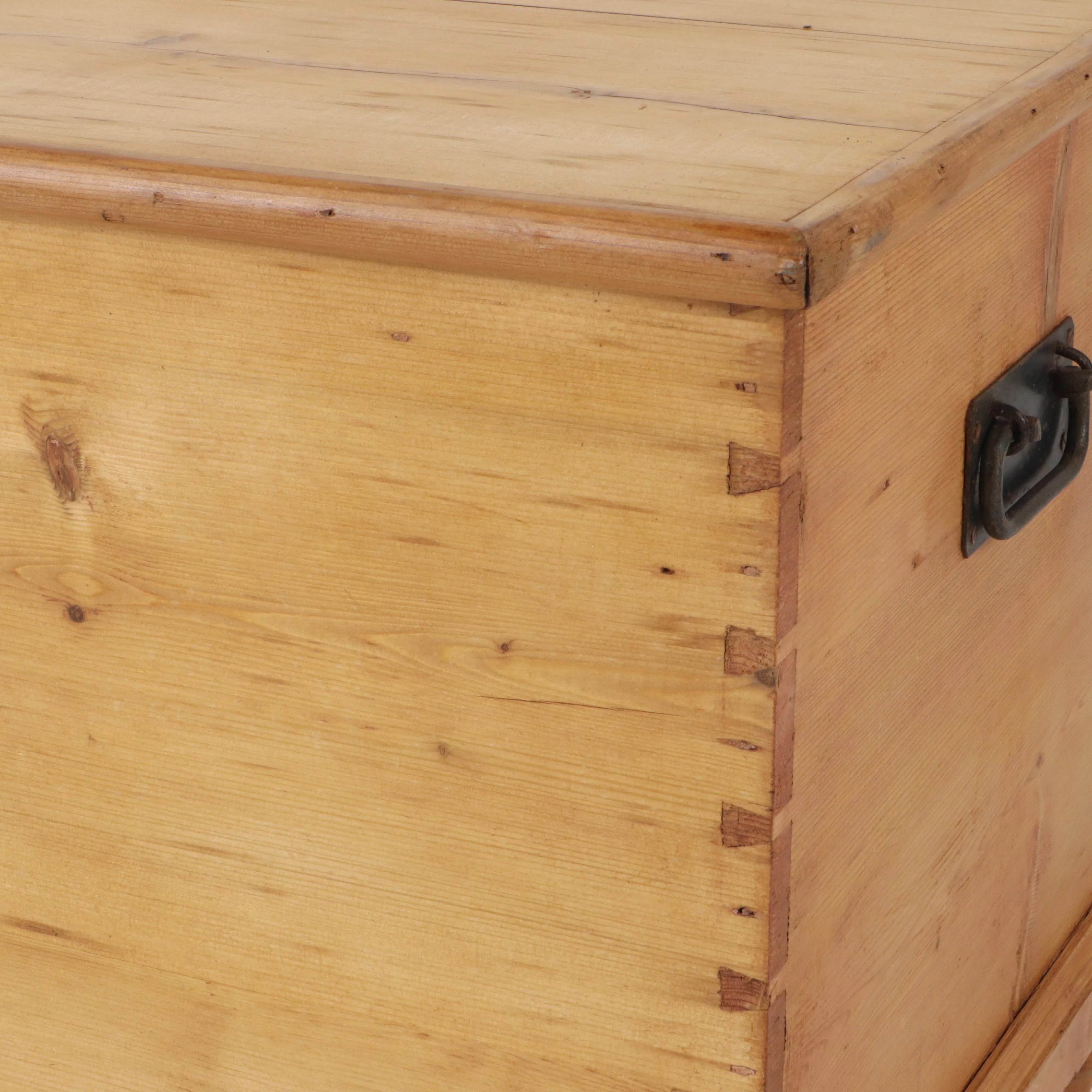 English Antique Pine Blanket Box c1880