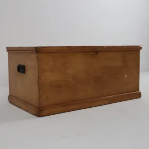 English Antique Pine Blanket Box c1880