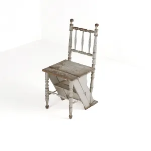 English Pine Folding Library Chair c1860