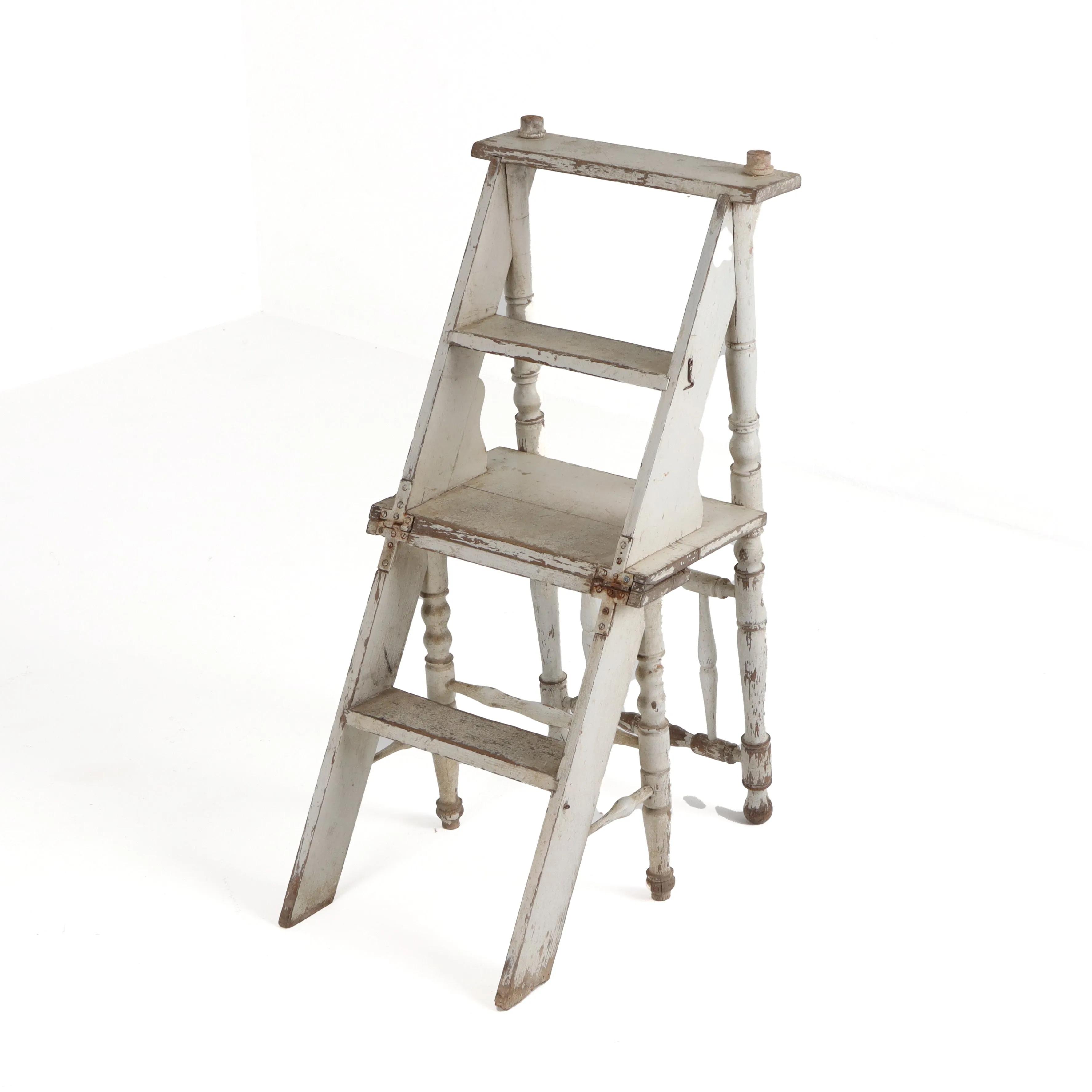 English Pine Folding Library Chair c1860