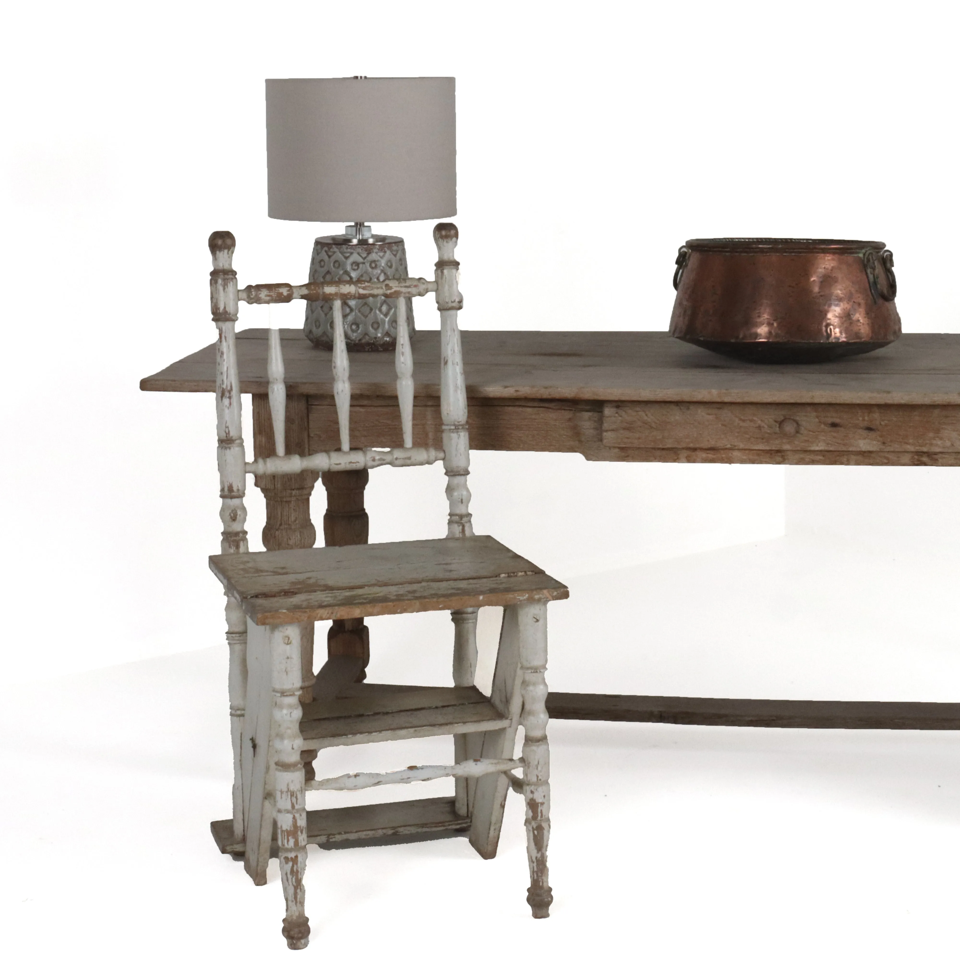 English Pine Folding Library Chair c1860