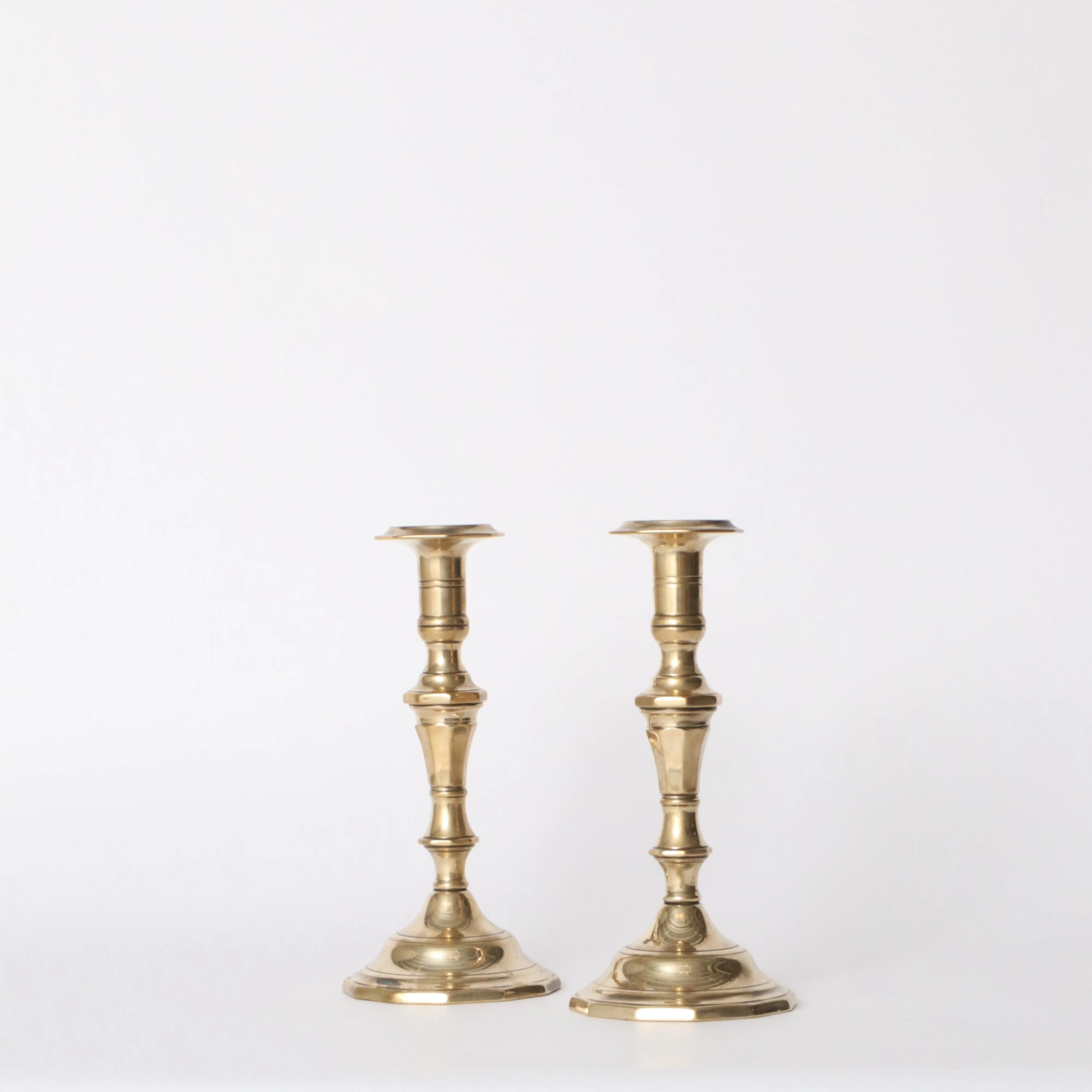 English Victorian Pair of Candle Sticks c1910