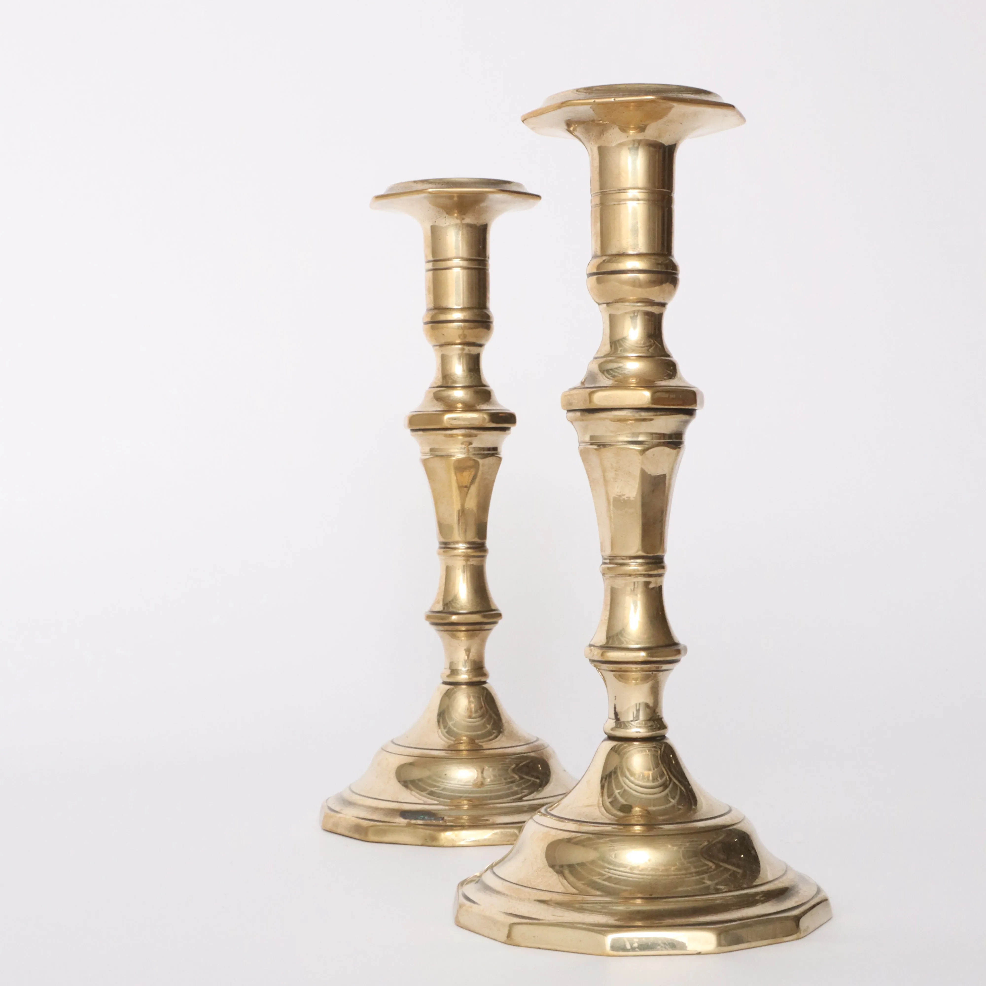 English Victorian Pair of Candle Sticks c1910