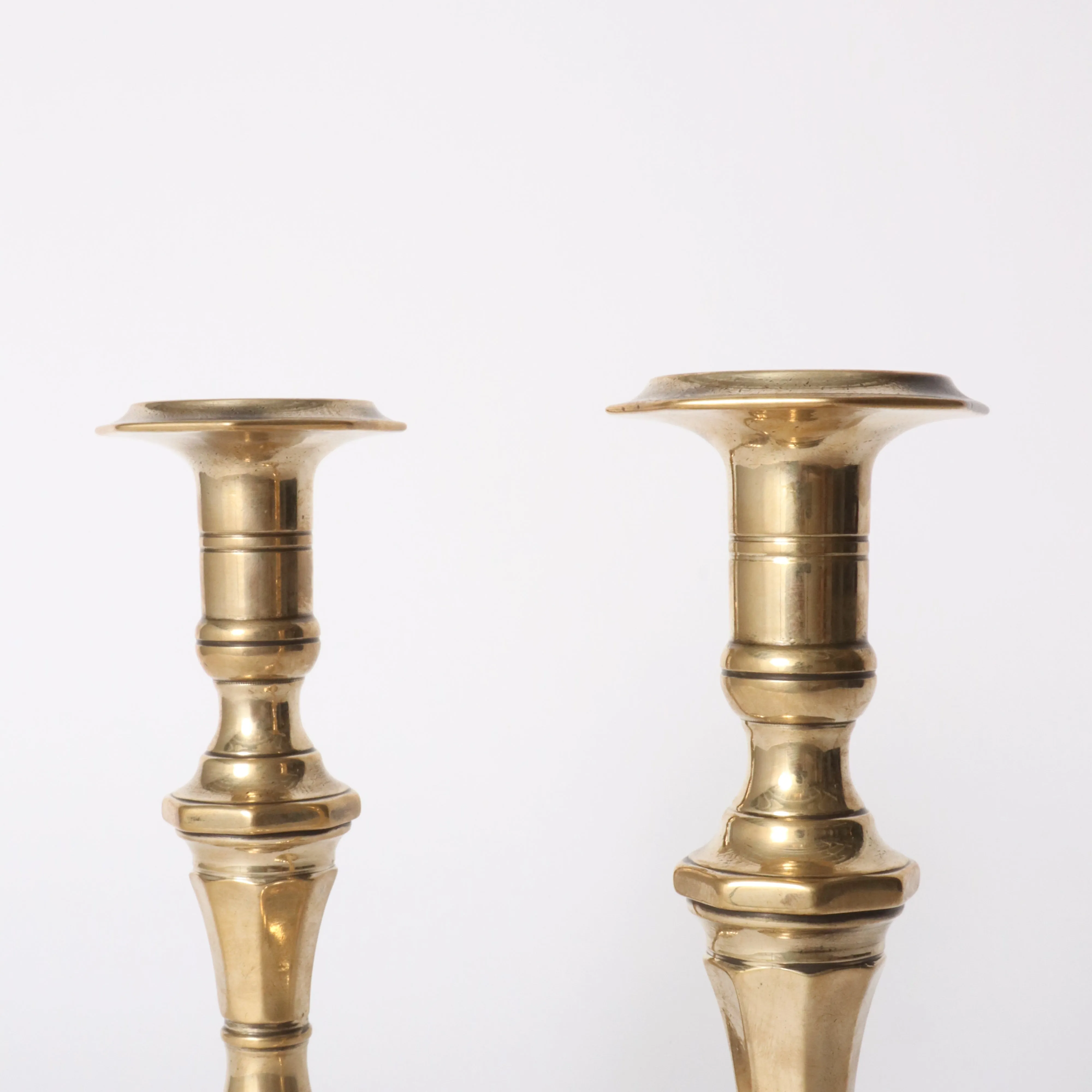 English Victorian Pair of Candle Sticks c1910