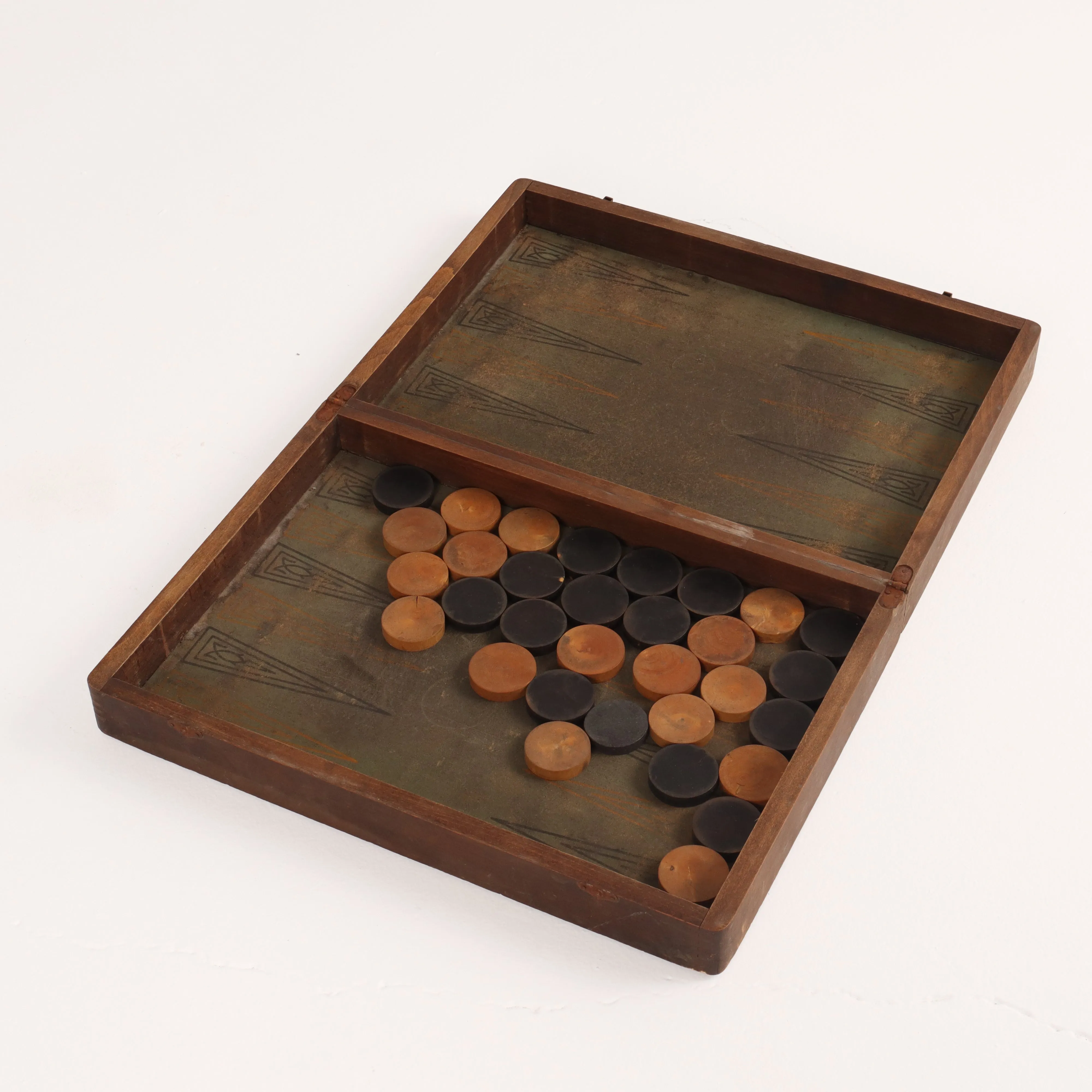English Vintage Chess Board Game Box c1920