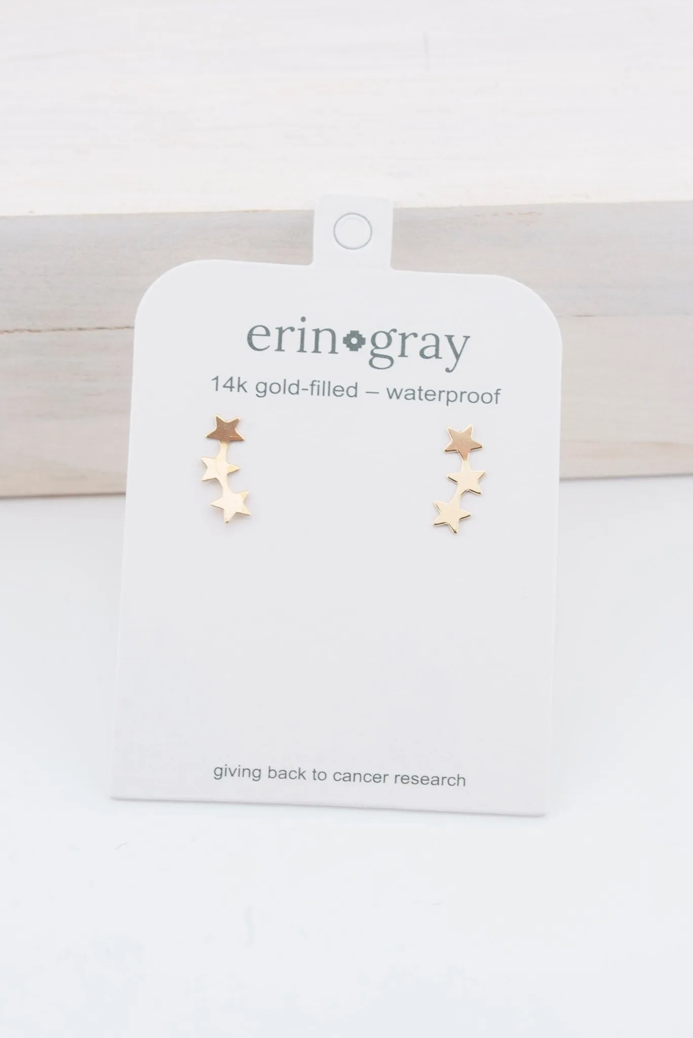 ERIN GRAY Teen Stud Triple Star Earrings