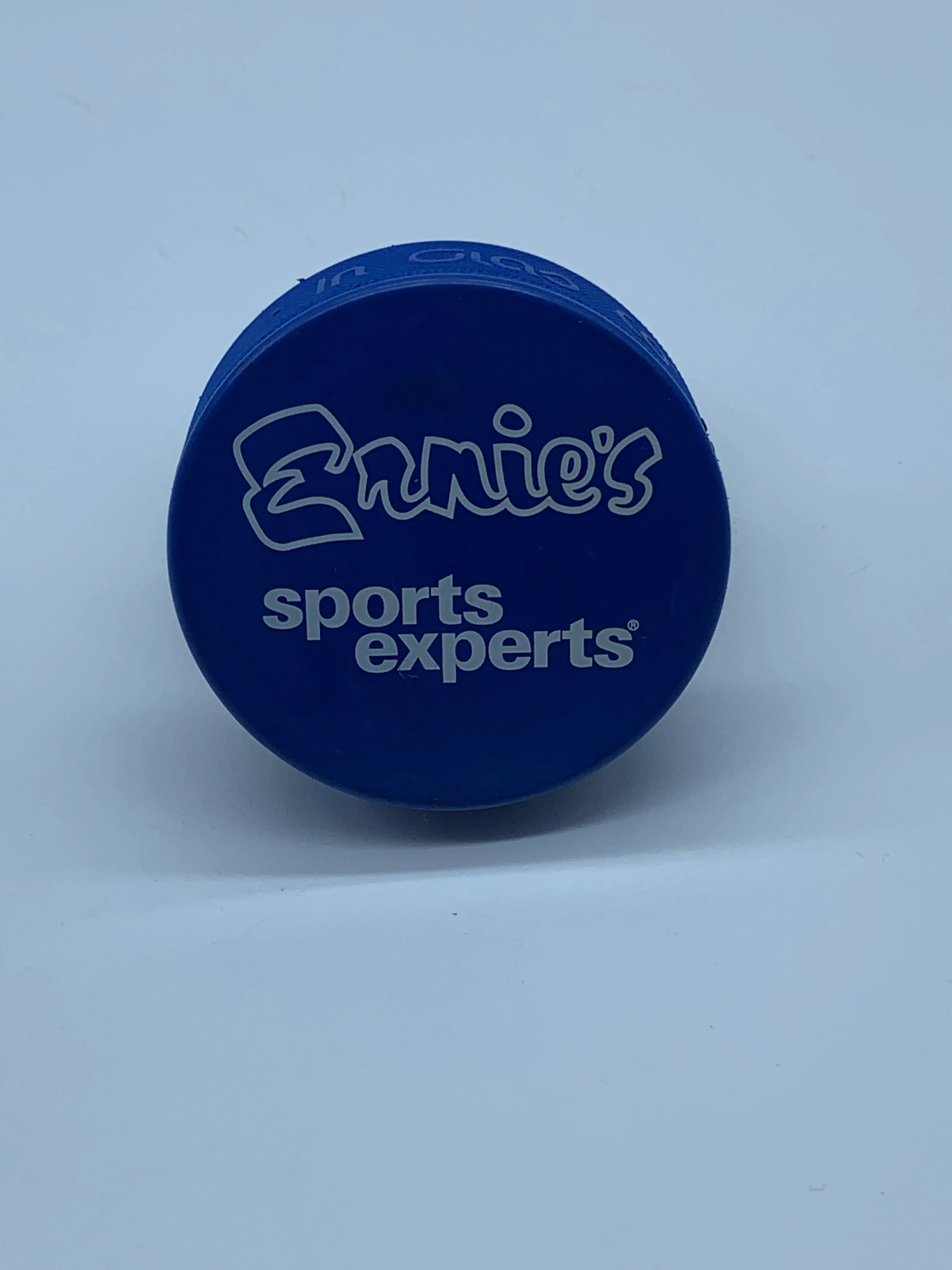 ERNIE'S SPORTS EXPERTS BRANDED 4OZ BLUE PUCK