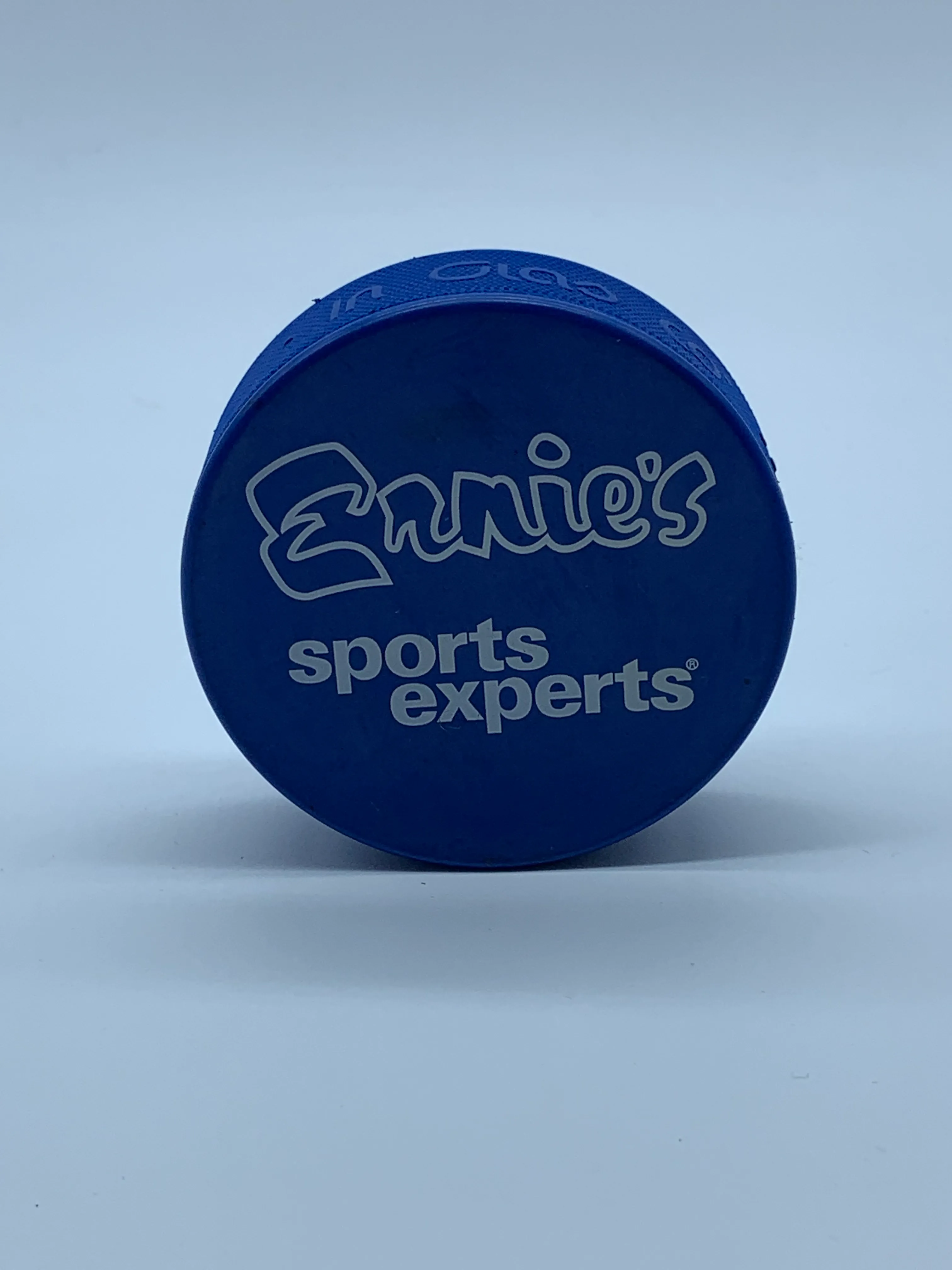 ERNIE'S SPORTS EXPERTS BRANDED 4OZ BLUE PUCK