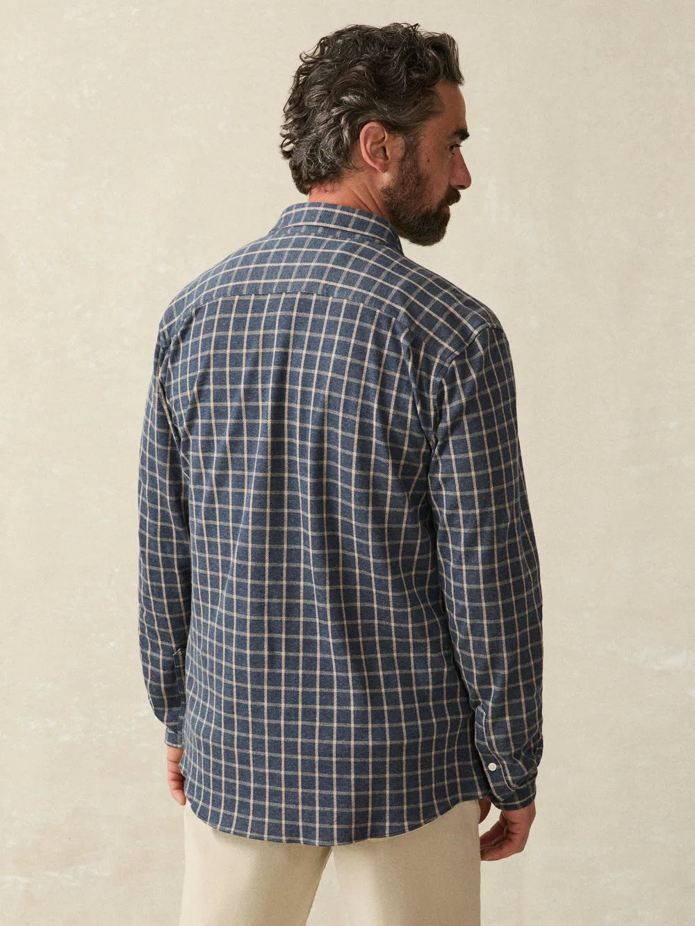 Faherty - Coastline Knit Shirt - Twilight Check
