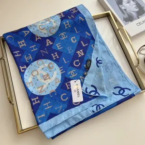 Fashion CC double-sided printed silk scarf