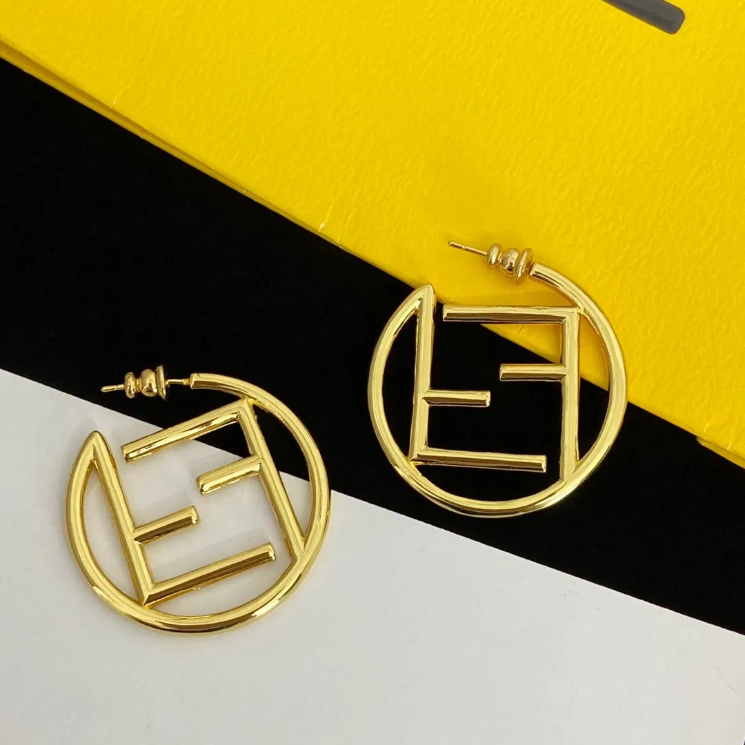 Fashion FF Hollow Earrings