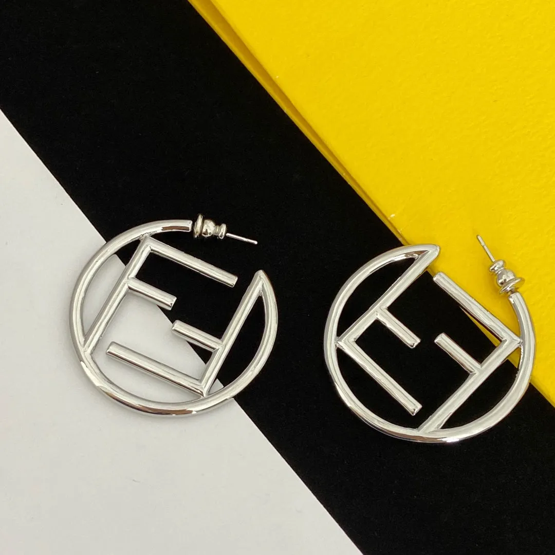 Fashion FF Hollow Earrings
