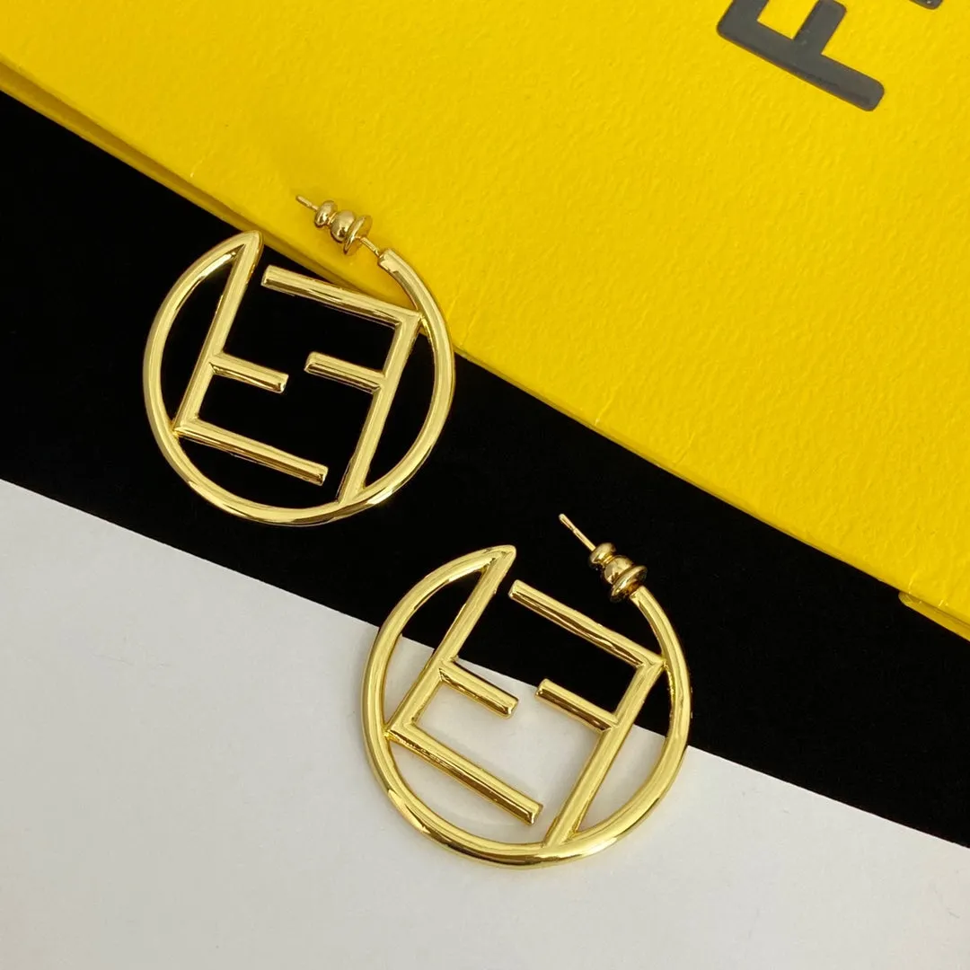 Fashion FF Hollow Earrings