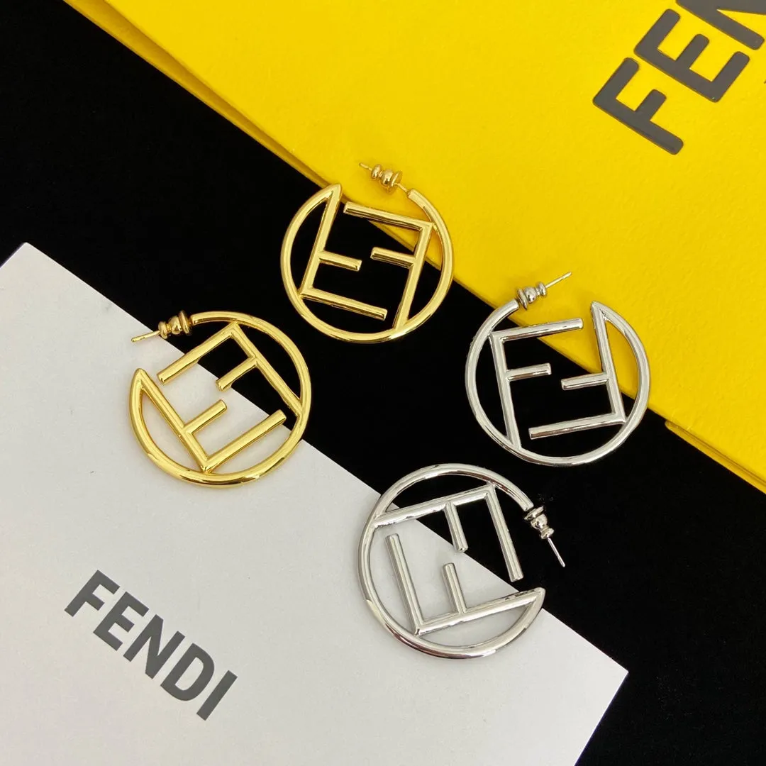 Fashion FF Hollow Earrings