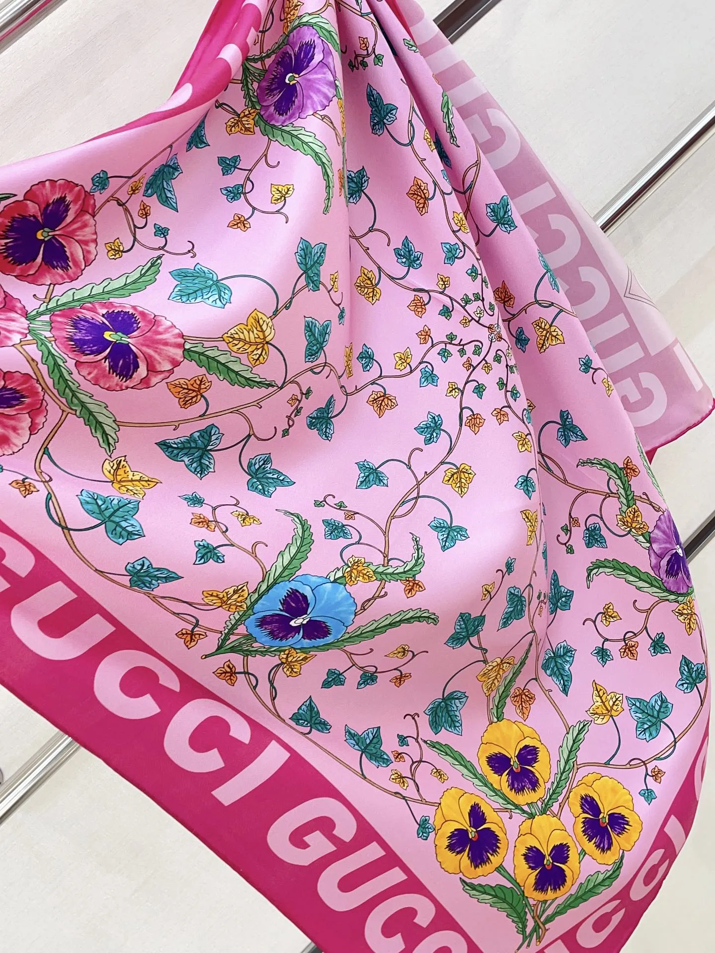 Fashion GG printed silk scarf