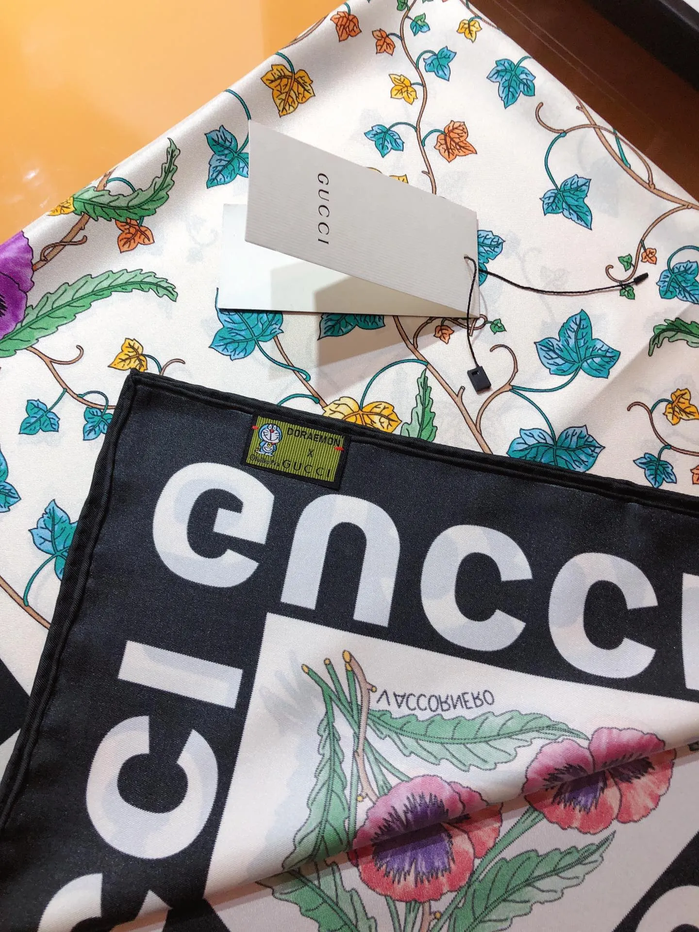 Fashion GG printed silk scarf