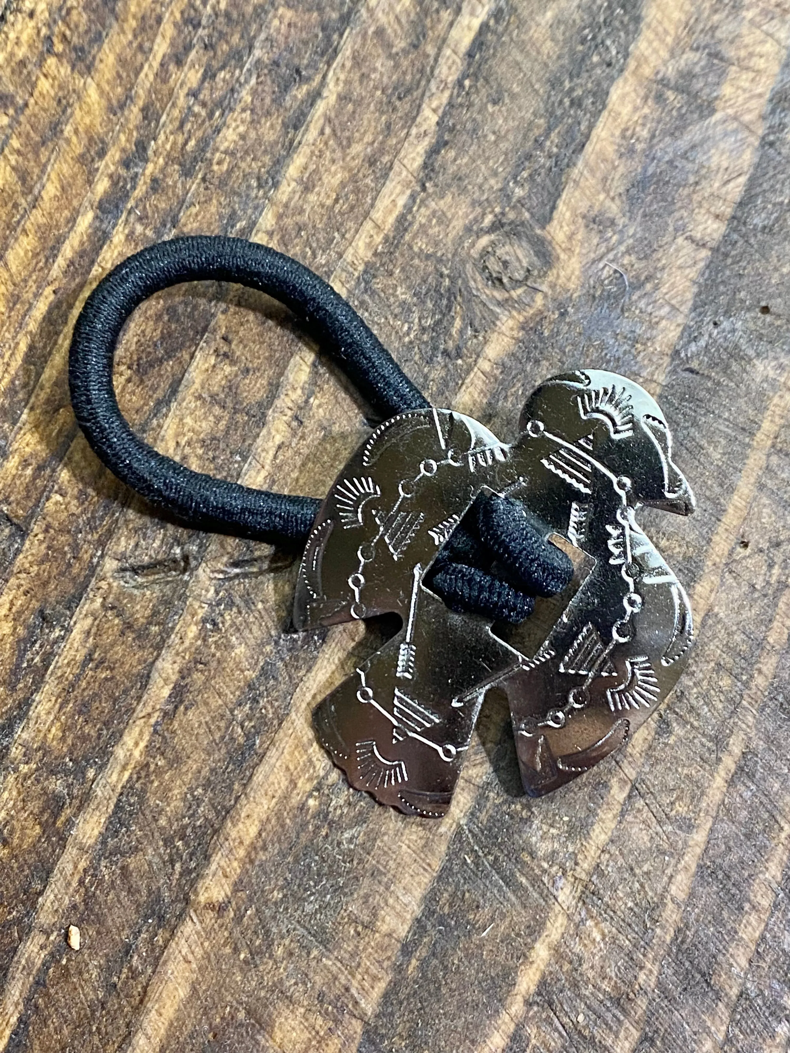 Fashion SiIver Thunderbird Hair Tie