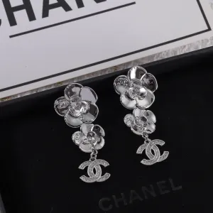 Fashion Silver Flower Earrings