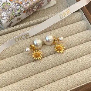 fashion sunflower size beads earrings