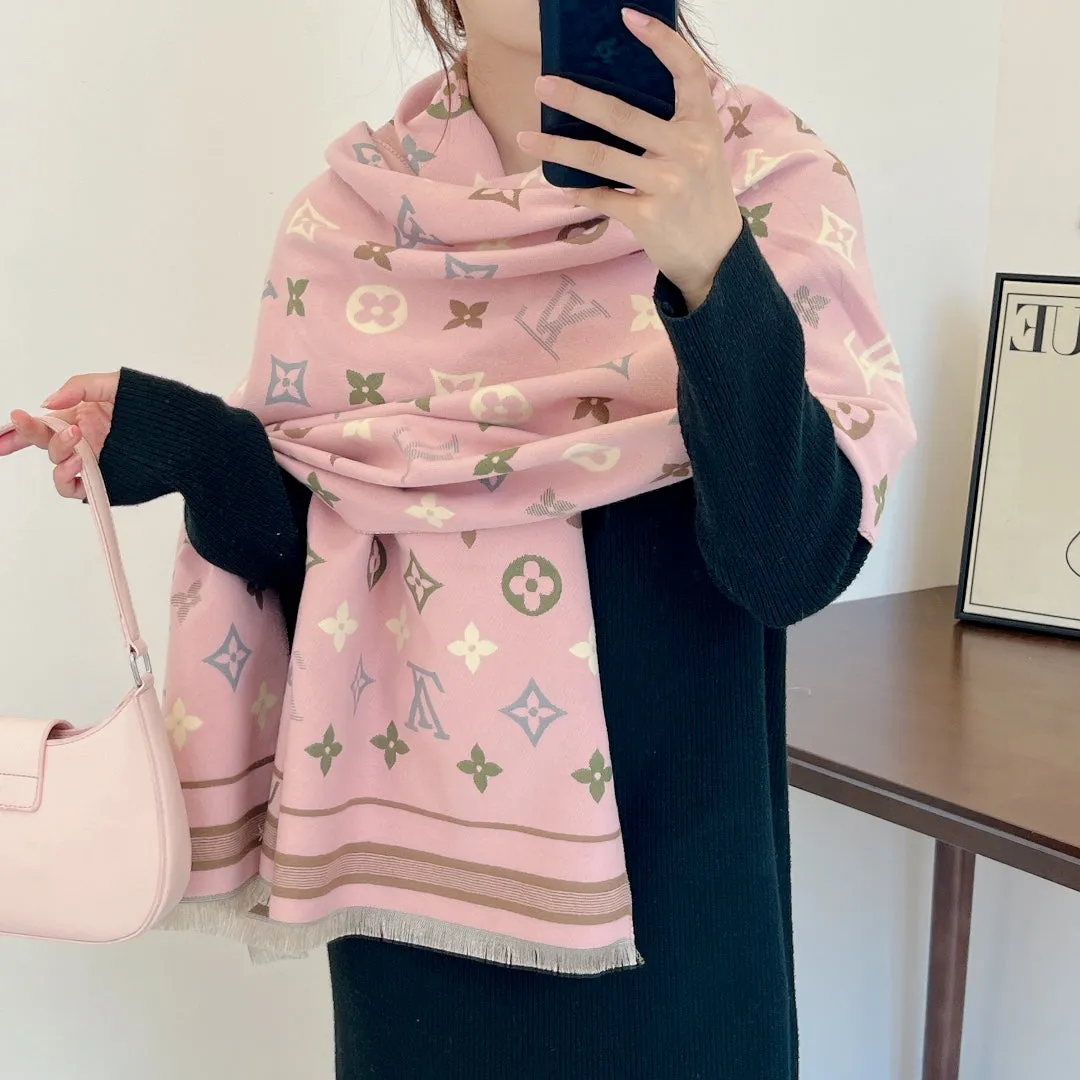fashion two-color cashmere scarf