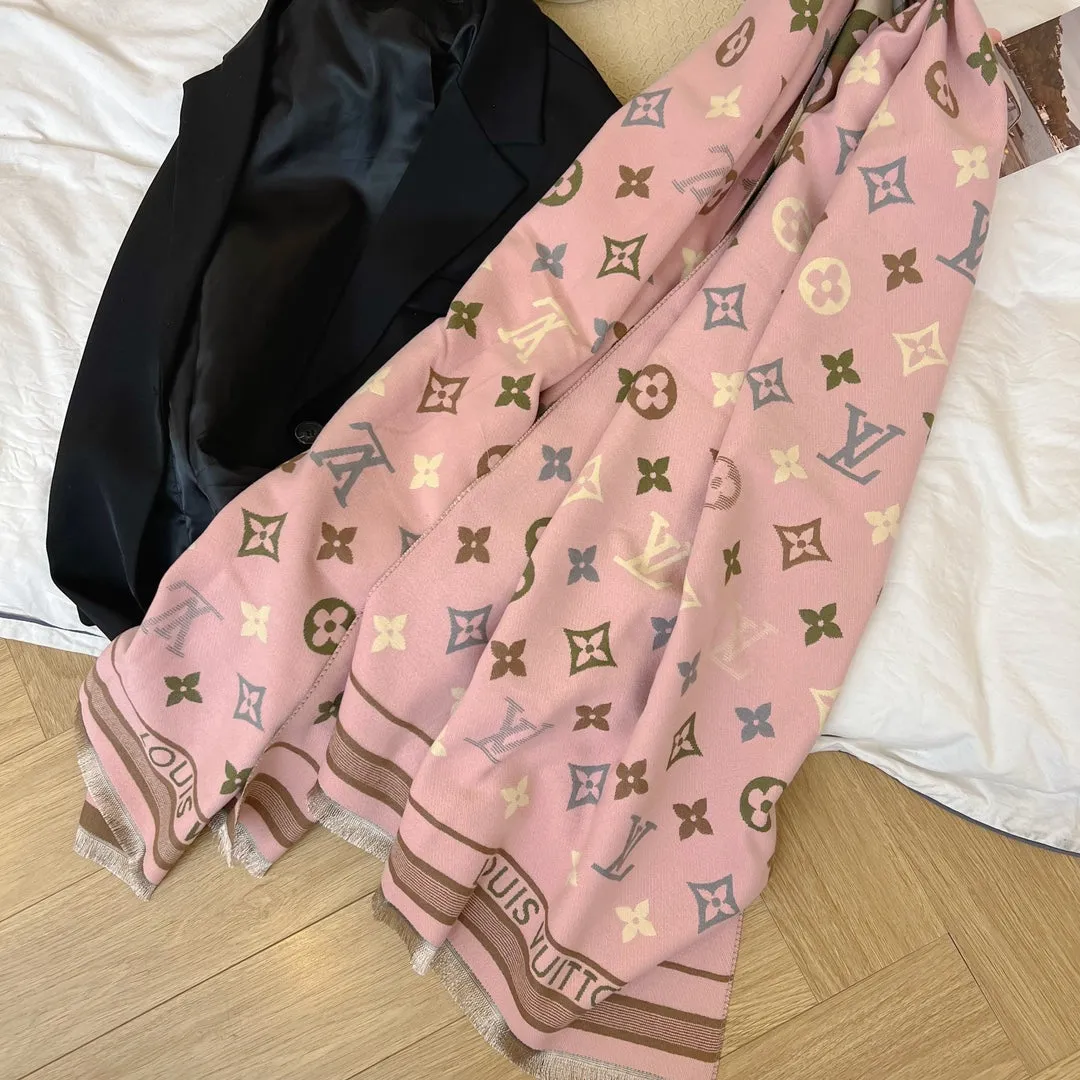 fashion two-color cashmere scarf