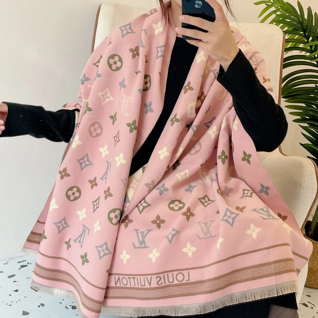 fashion two-color cashmere scarf