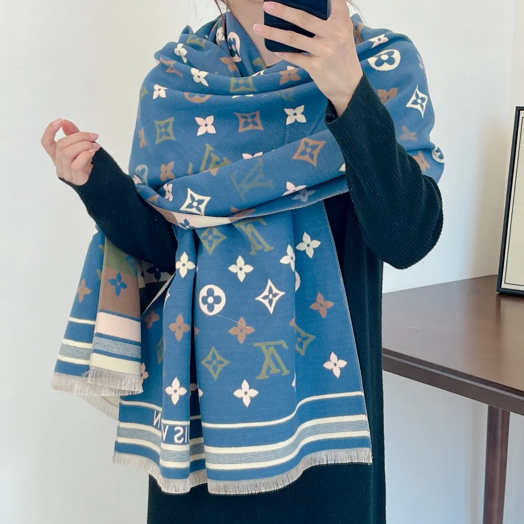 fashion two-color cashmere scarf