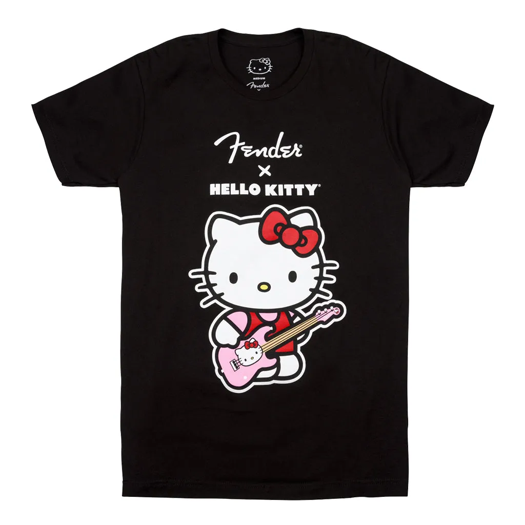 Fender Hello Kitty Front Logo Black Tee XL