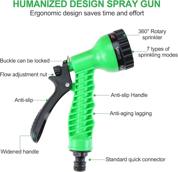 Finderomend Portable Shower for Camping with 7 Spray Modes, Hand Press Camping Shower with Removable Hose and Shower Head,5L