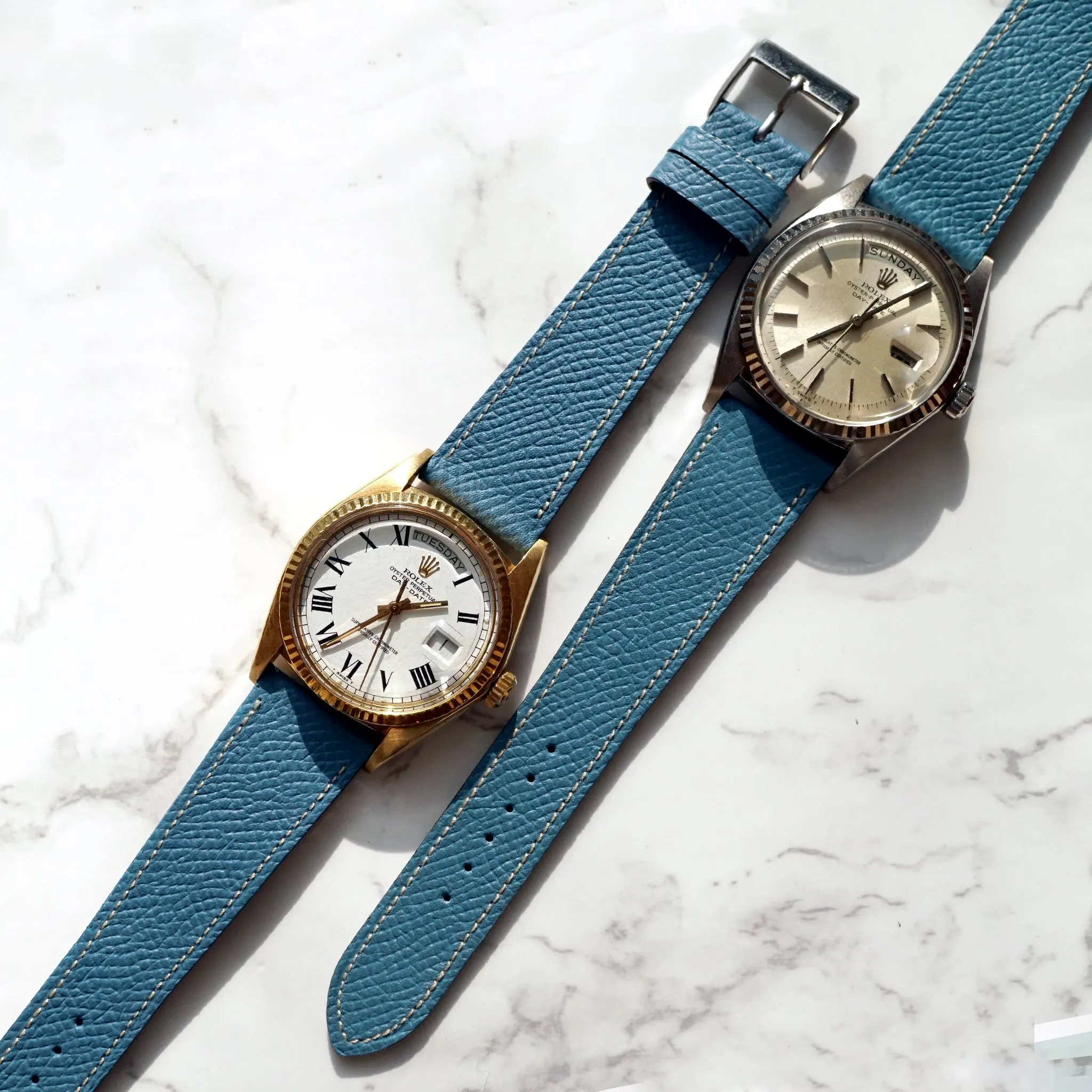 FRENCH BLUEJEAN GRAINED CALF STANDARD STRAP
